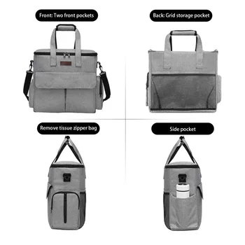 Dog Travel Bag Backpack Pet Accessories Organizer for Week Away/Overnight, w/ 2 Food Bags 1 Waterproof Placemat 2 Foldable Bowls 5