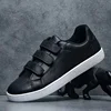 Flat Men's Leather Shoes Look&loop Casual Skateboard Shoes Men Korean Version Fashion Vulcanized Shoes High Quality Men Loafers 4