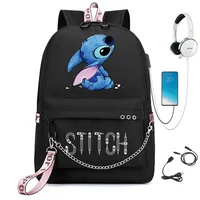 Disney cartoon Stitch New Kids Backpack Mini Schoolbag Girls and Boys Cute Shoulder Bag 3