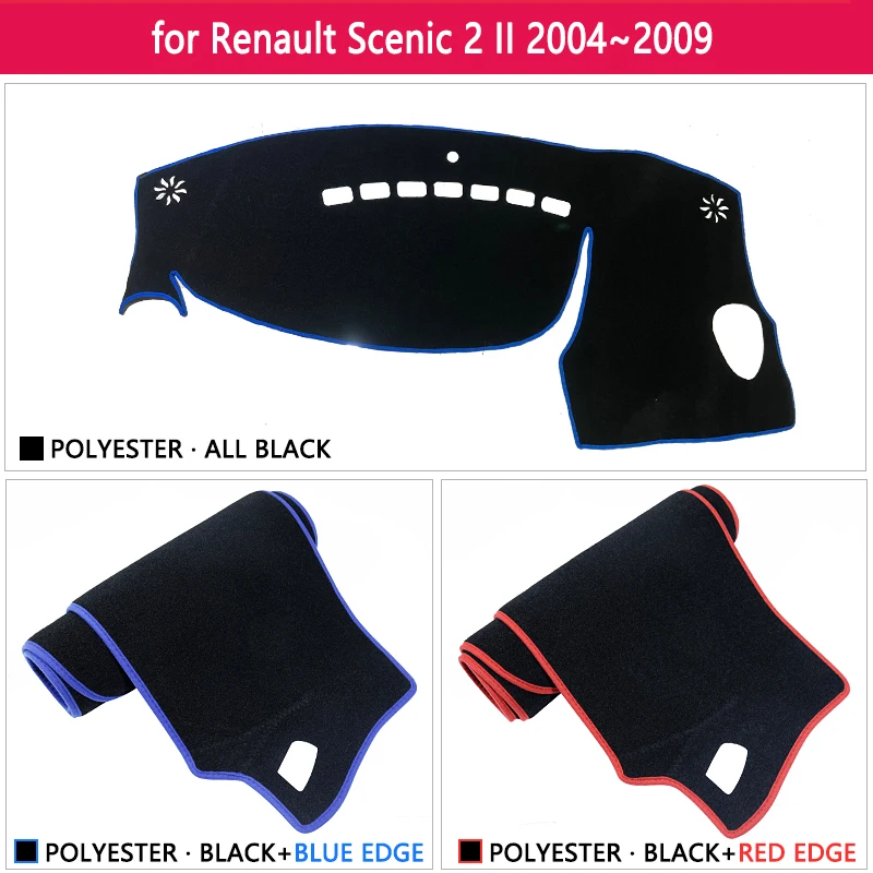 Tapis de tableau de bord antidérapant pour Renault Scenic 2 II, couverture  de protection pour tableau de bord, accessoires de voiture légers, 2004 ~  2009 2005 - AliExpress