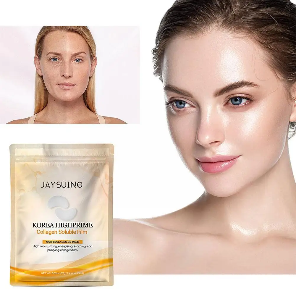 

1pair Highprime Collagen Soluble Film Anti Aging Wrinkles Remove Firming Mask Skin Circles Care Moisturizing Nourish Dark L X9J2