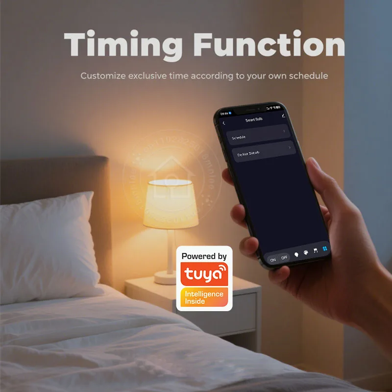 Smart led bulb Tuya Smart E27 Smart Life APP control dimmable Bluetooth RGB 220-240V 9W bedroom decoration party lighting
