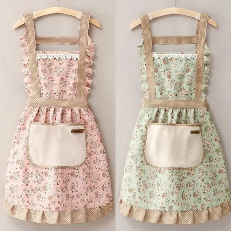 Canvas Apron Country Style Workwear Cover up Kitchen Cooking Women's Wear Resistant Fashion Popular Waistcoat