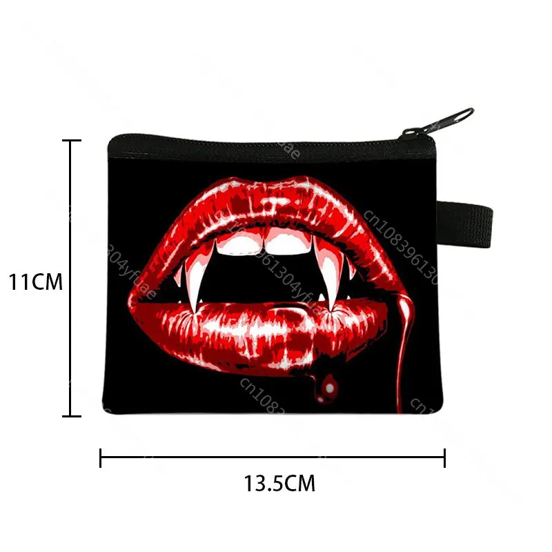 The Vampire Diaries Print Coin Purse TVD Women Wallets Team DAMON Money Coin Bags ID Credit Card Key Earphones Holder Gift