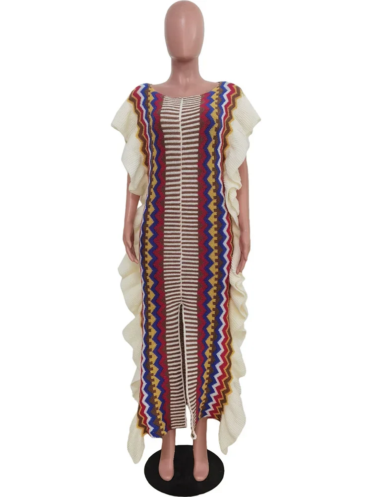 Wmstar Dress Women Fashion Solid Button Slip Hem Striped Maxi Shirts Long Dresses New in Fall Clothes Wholesale Dropshipping