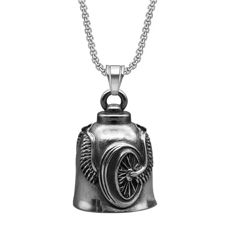 Lion King Pendant and Keychain with Uniquely Carved Bell - Retro Design