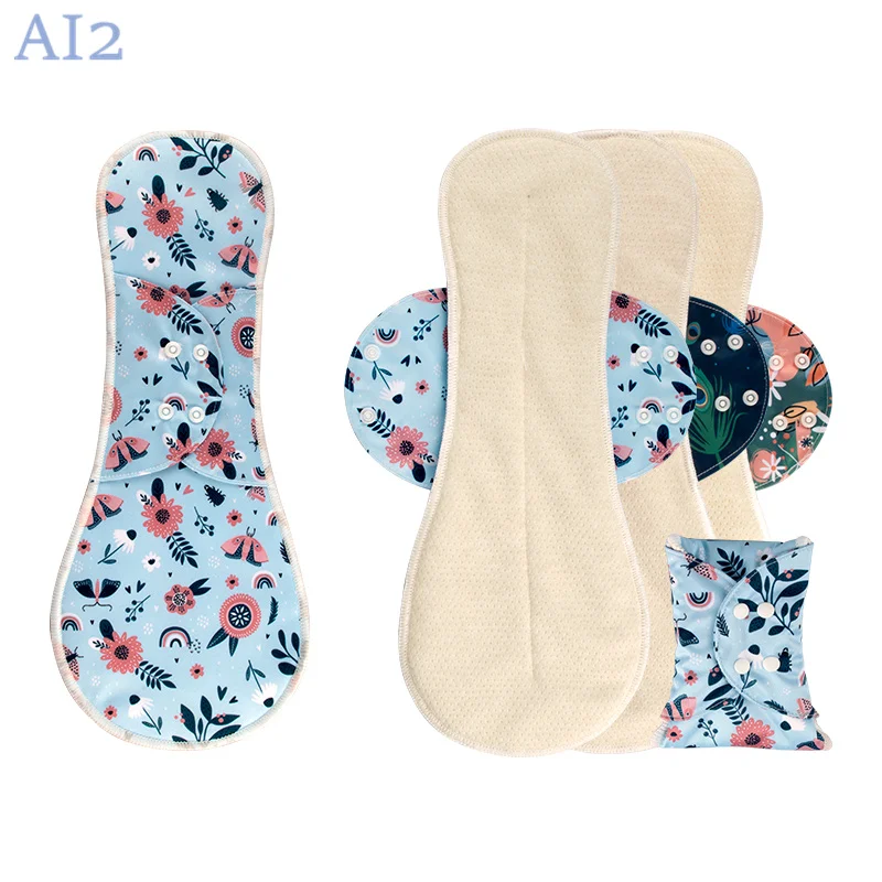 3PCS Different Sizes Sanitary Pads Women's Special Time Washable Menstrual Pads Reusable Leakproof Night Sanitary Napkin New