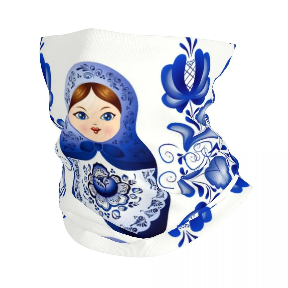 

Matryoshka Doll Russia Bandana Neck Warmer Men Women Winter Ski Hiking Scarf Gaiter Russian Folk Art Face Cover