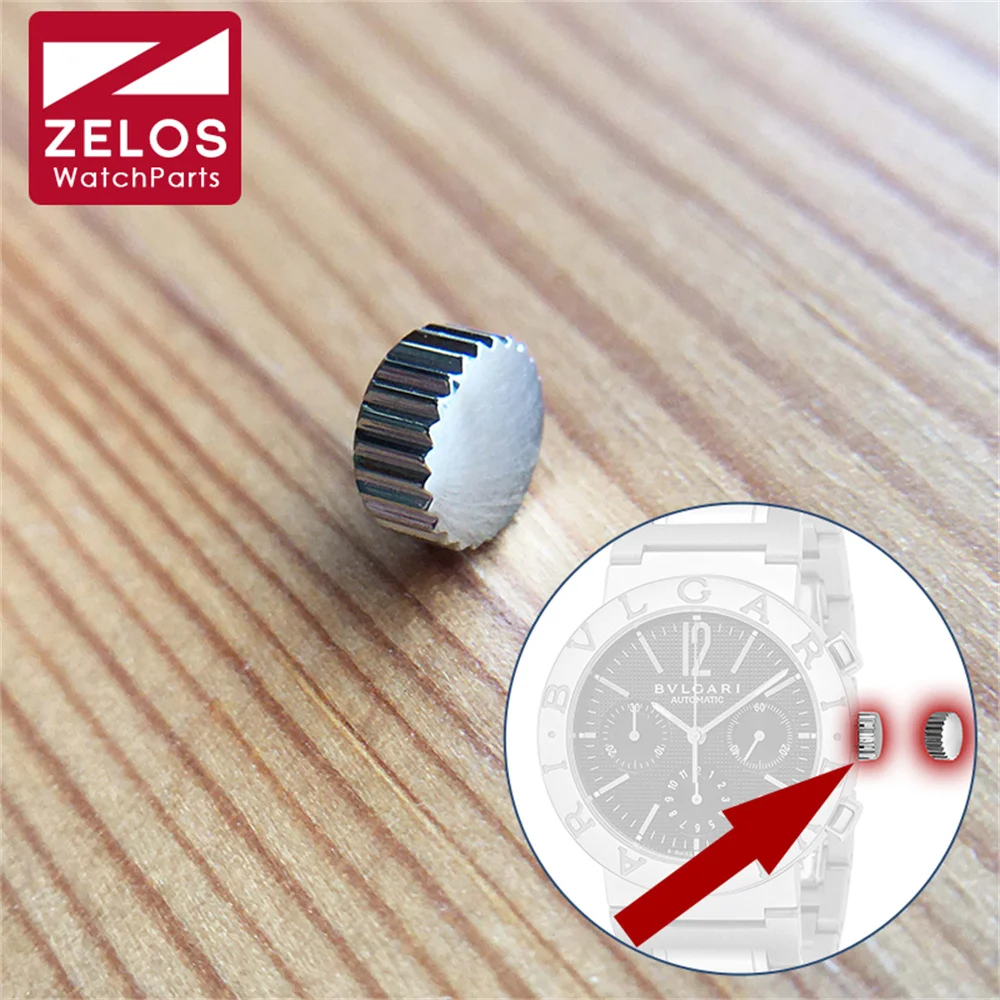 Corona In Acciaio Per Orologio Da Uomo Automatico Bvlgari Bulgari Bb38