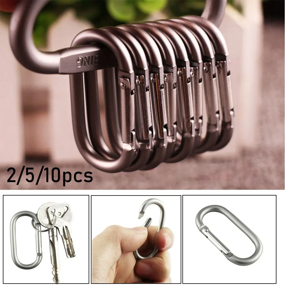 Alloy Aluminum Survival Gear Carabiner Set - Camping & Mountaineering Essentials
