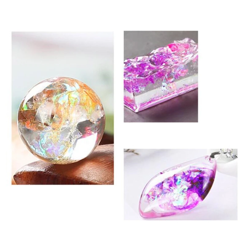 Y4QE 24/12 Colors Chunky Glitter Flakes Sequins Sticker Decorations for Resin