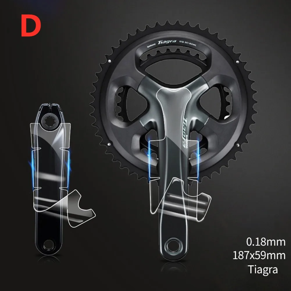 1pc Bike Crank Protective Film Cover TPH Film Road Bike Adhesive For-SRAM/SHIMAN0 Tooth Plate Anti-collision MTB Crank Stickers