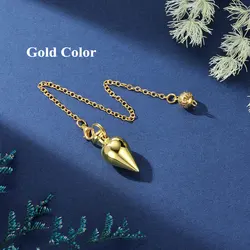 Copper Energy Dowsing Pendulum for Spiritual Healing and Divination (Gold Color)