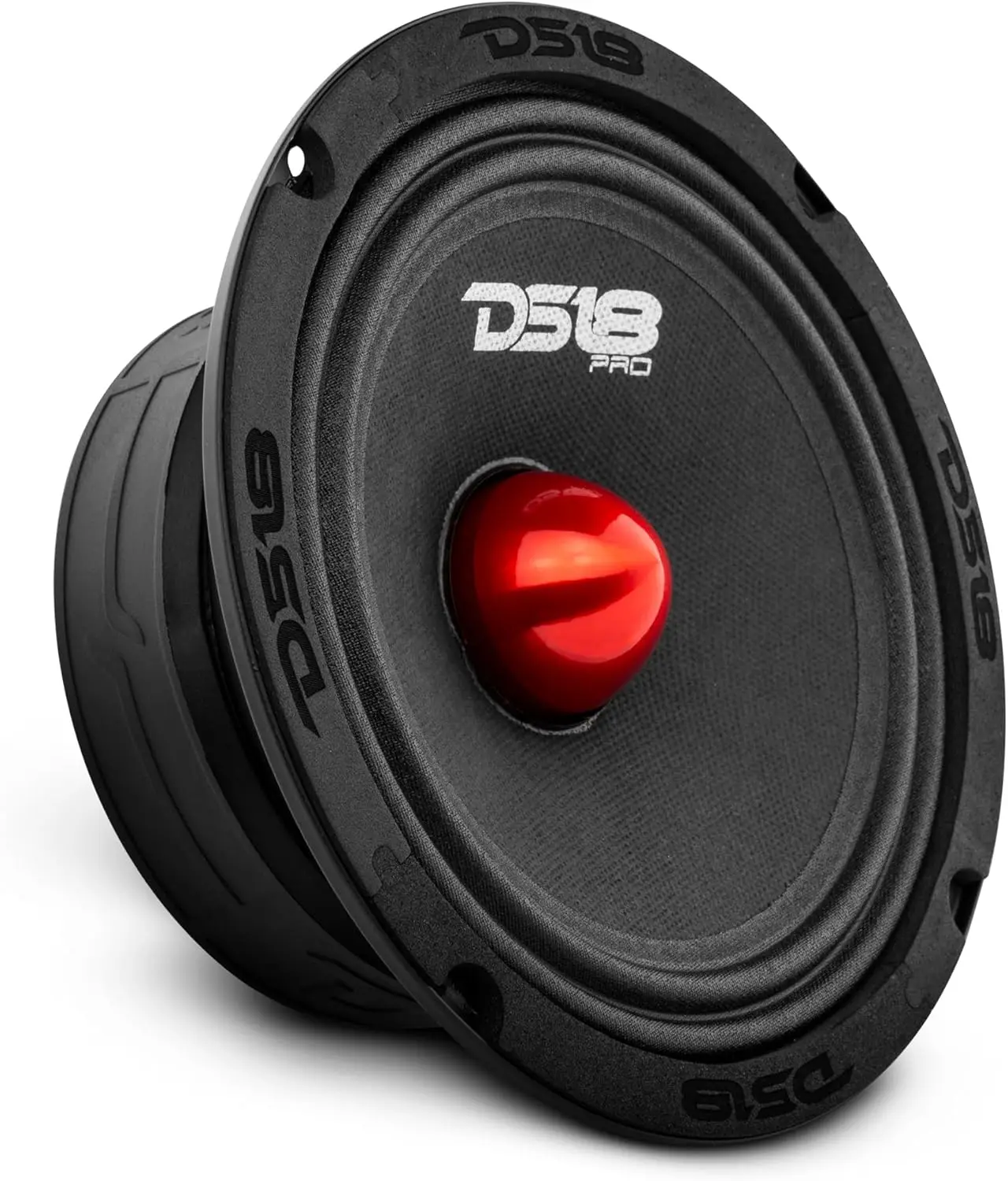 PRO-GM6B 6.5' Midrange Speaker, 480W Max, 140W RMS, 8 Ohms, Red Bullet-Premium Car Door Speaker