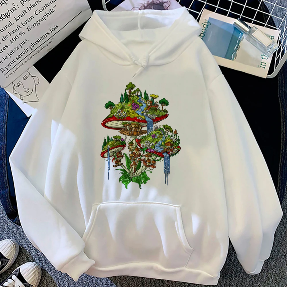 

Magic Mushrooms Alien Psychedelic hoodies women anime 90s Kawaii 2023 sweater hoddies women harajuku sweatshirts