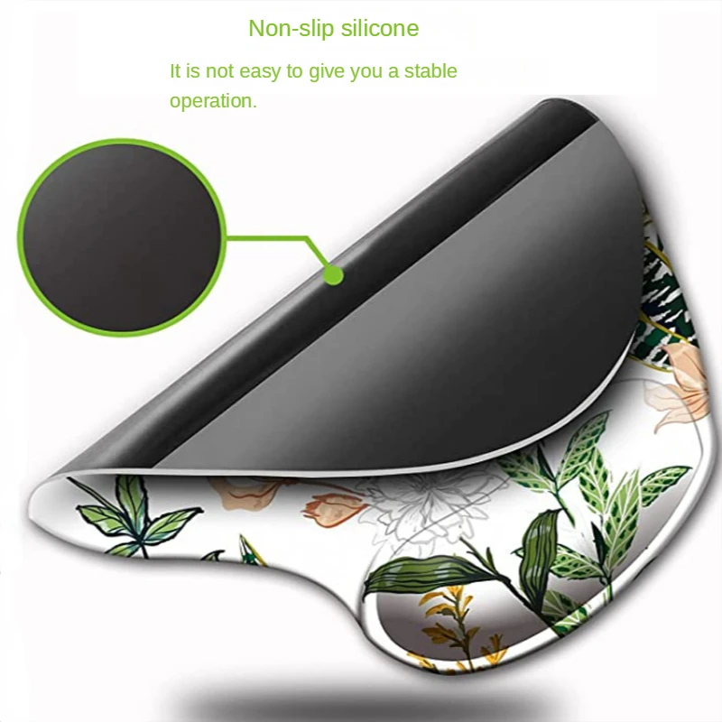 Ergonomic Gaming Mouse Pad with Wrist Rest Silicone Non-slip Deskpad Wrist Support Under Hand Office Computer Mousepad Desk Mat
