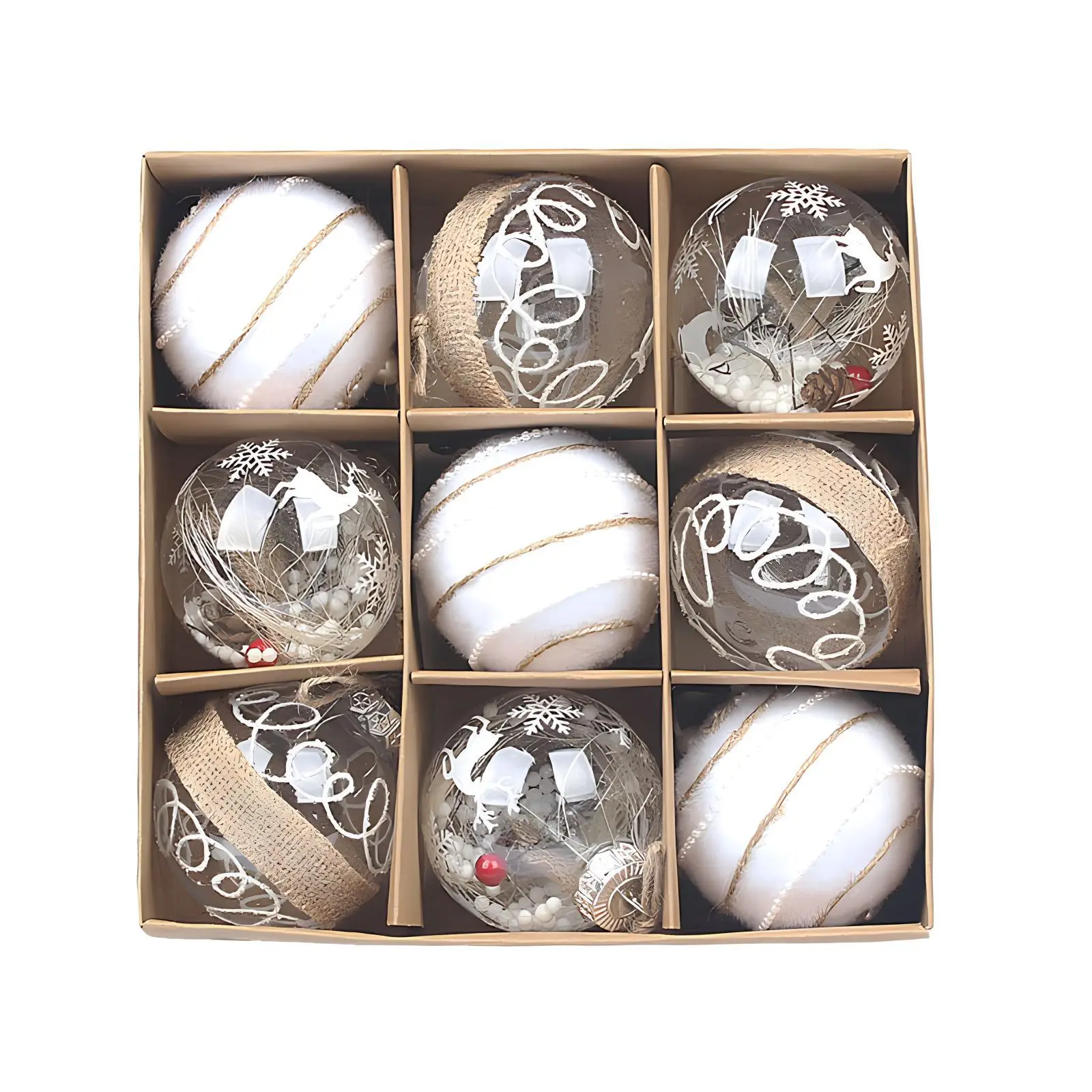 Christmas Venue Decoration Supplies Christmas Decoration 8cm Christmas Ball Gift Christmas Tree Pendant