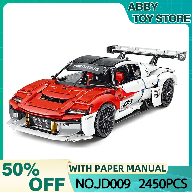 

MOC Technical Super Sports Racing Car Mission R JD009 Model Building Blocks Bricks Puzzle Toy Christmas Halloween Gifts