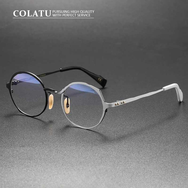 

MM0038 Pure titanium handmade round glasses frame men Retro optical eyeglasses Myopia reading women personalized eye glasses