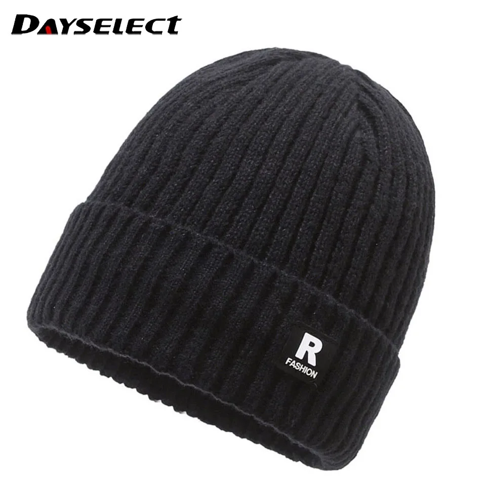 Winter Hat Men Knitted Anti-cold Padded