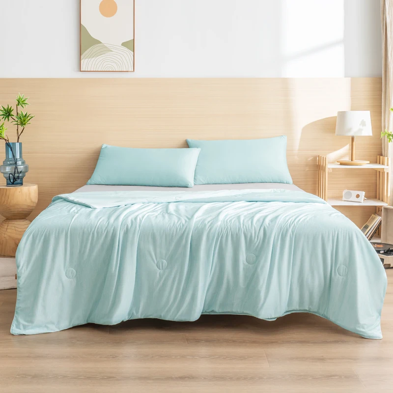 Cooling Blanket Bed Air Condition Comforter Lightweight Cooled Ice Summer Quilt Double Side Cold Cooling Fabric