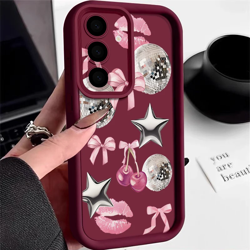 Cherry Star Light Ball Pattern Soft TPU Phone Case - Stylish and Protective Back Cover