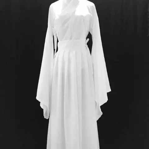 2022 Hanfu Coat Chinese Style Traditional Daily Hanfu Pure Han Tang Ancient Women Chiffon Cardigan Chinese Clothes for Women white under dress