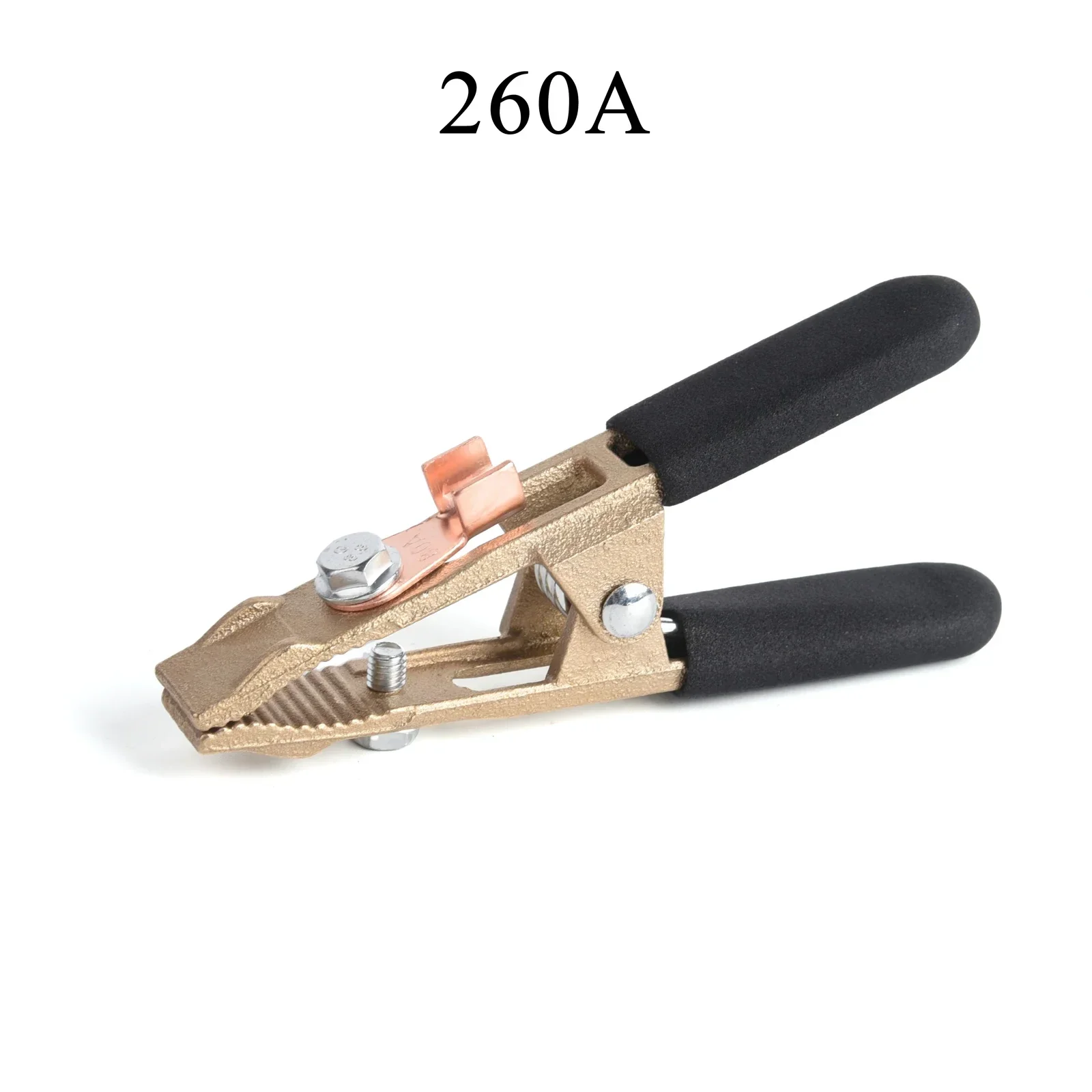 Kaynak zemin kelepçe 260/300/500/600/800 ağır pirinç A tipi vida toprak klip Fit TIG/MIG/MMA kaynak plazma makinesi
