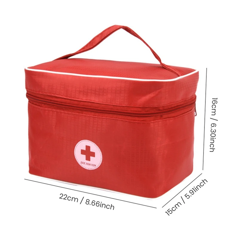 A72I Doctor Toys for Children Set Kids Wooden Pretend Play Kit Games for Girl Boy Red Medical Dentist Medicine Box
