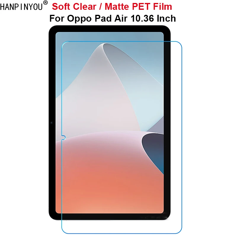 Per Oppo Pad Air 10.36 "Front Slim Soft Clear / Matte No Fingerprint Screen Protector Pet Pellicola Antideflagrante