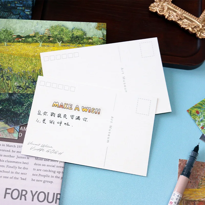 30 Sheets/Lot Van Gogh Oil Painting Postcard Vincent Willem van Gogh Painting Cards/Greeting Card/Wish Card/Fashion Gift