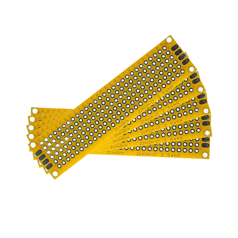 PCB Breadboard Yellow Protoboard Board Plated Universal Board Double Sided 5PCS