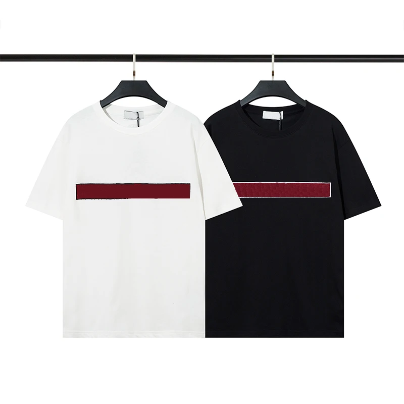 

2023 New Simple Basic Pure Luxury Brand Cotton T-shirt for Men and Women Summer Round Neck Casual Short Sleeves TShirt