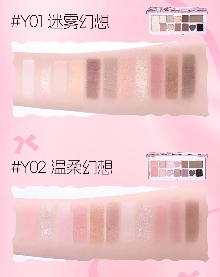 VEECCI 11 Color Eyeshadow Tray Long-lasting Multi-Color Eyeshadow Pearl Matte Micro-Shimmer Makeup 6