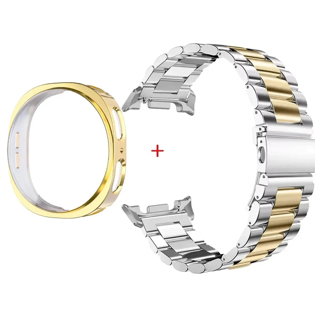 Luxury Stainless Steel Metal Strap with Full Coverage Case - Premium Bracelet Accessory