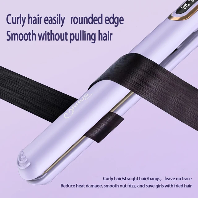 Piastra per capelli professionale per Xiaomi Pettine caldo Strumento per acconciature Riscaldamento rapido Ferro per capelli Bigodino 2 in 1 Apparecchio per parrucchieri 4