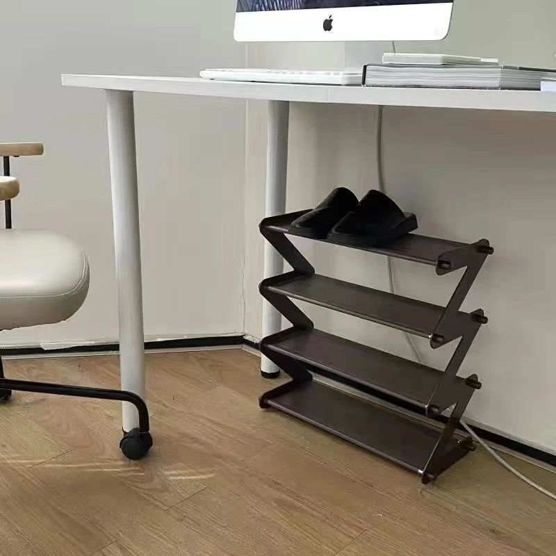 Shoe Rack Simple shoe rack storage cabinet shoe box storage layered assembly Z-shaped rack folding rack small rack