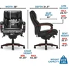 Office Chair Cover Bellamy Executive Office Chair With Memory Foam Cushions Waterfall Seat Edge Bon Solid Wood Arms and Base 5