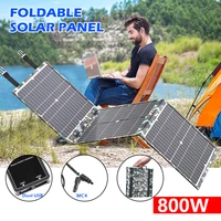 Panneau solaire pliable 800W, chargeur portable 18V, générateur de station d'alimentation à haute efficacité pour voiture, bateau, caravane, camping 4