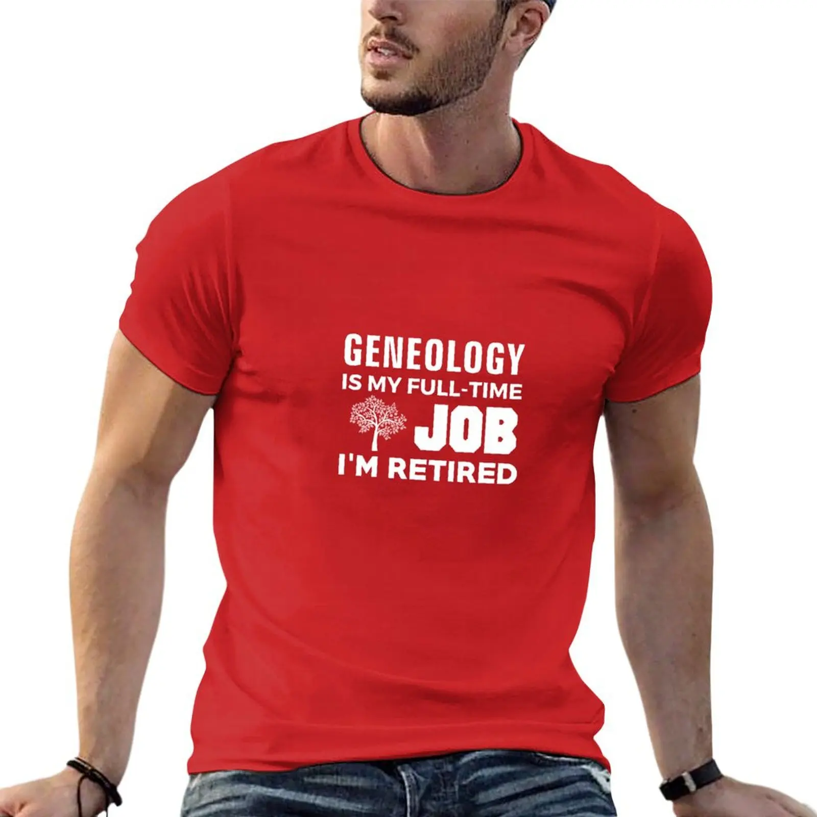 

Geneology Is My Full Time Job I'm Retired T-shirt sports fans for a boy customs design your own T-shirts for men cotton