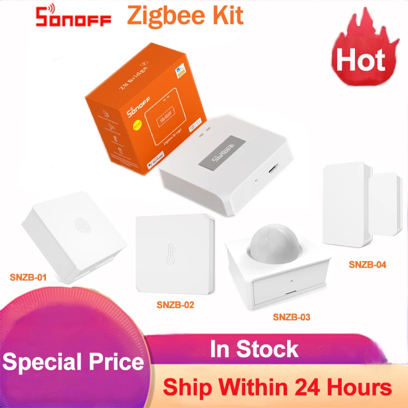 

Смарт-шлюз Sonoff Zigbee Bridge-P, хаб с датчиком движения Zigbee, беспроводной датчик двери/окна через приложение Ewelink Alexa