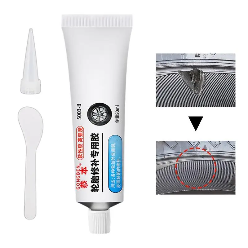 

Car Tire Repair Glue 50ml Super-Glue Adhesive For Sidewall Waterproof Puncture Strong Rubber Glues Car Tire Repair Tools