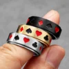 Lucky Poker Fidget Spinner Men Rings Stainless Steel Punk Luxury New In Women Jewelry Fashion Accessories Gift Wholesale 4