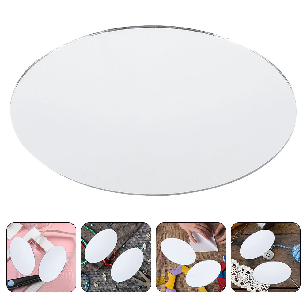 

10pcs Small Mirror Sheets Oval Mirrors Craft Mirrors DIY Makeup Mirror Projects Supplies