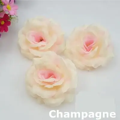 Elegant Deep Purple Silk Rose Flower Heads - 10PCS Set for DIY Decoration & Celebrations