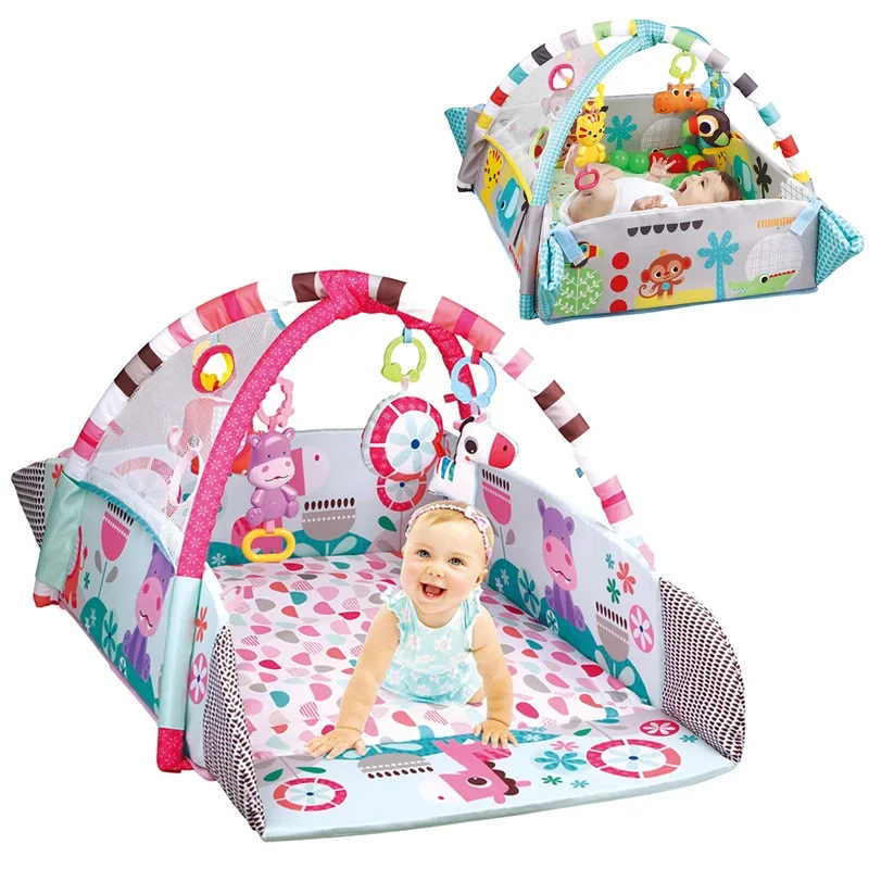 Fitness Toys Crawling Blanket Fitness Blanket Baby Play Gym Toys Baby Fitness Frame Crawling Mat Soft Game Blanket Parent-child Crawling Grasping Education Toy Boys And Girls 0-18 Months
