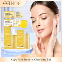 Kojic Acid Tumeric Cleansing Oil Kit Moisturizer Face Cleaning Sensitive Skin Care Products Shrink Pores Cleansing Face Care Oil 1