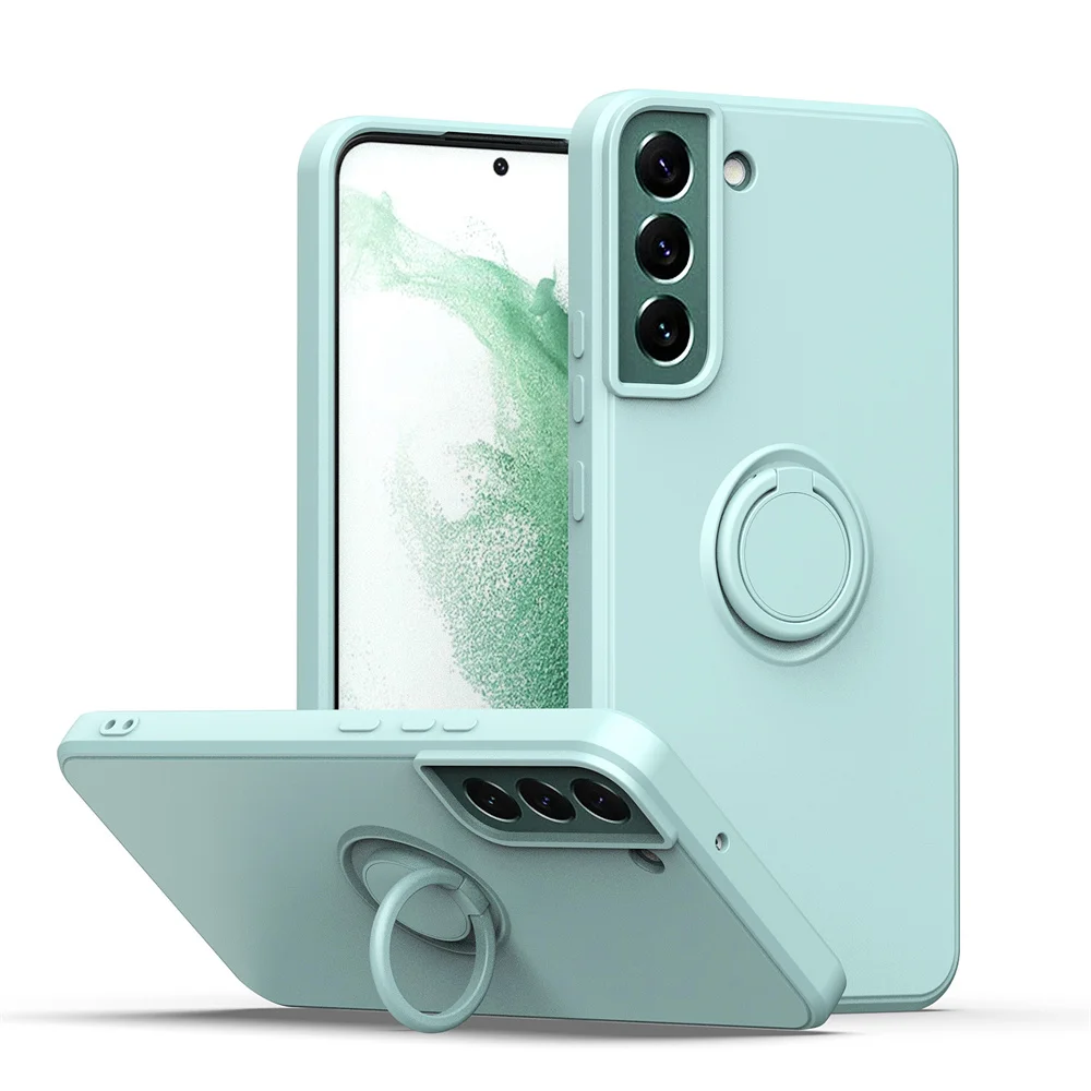 Magnetic Ring Holder Liquid Silicone Phone Case