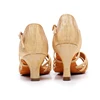 CLYFAN New Women Professional Latin Dance Shoes Cloth Satin Salsa Ballroom Wedding Dancing Shoes 6