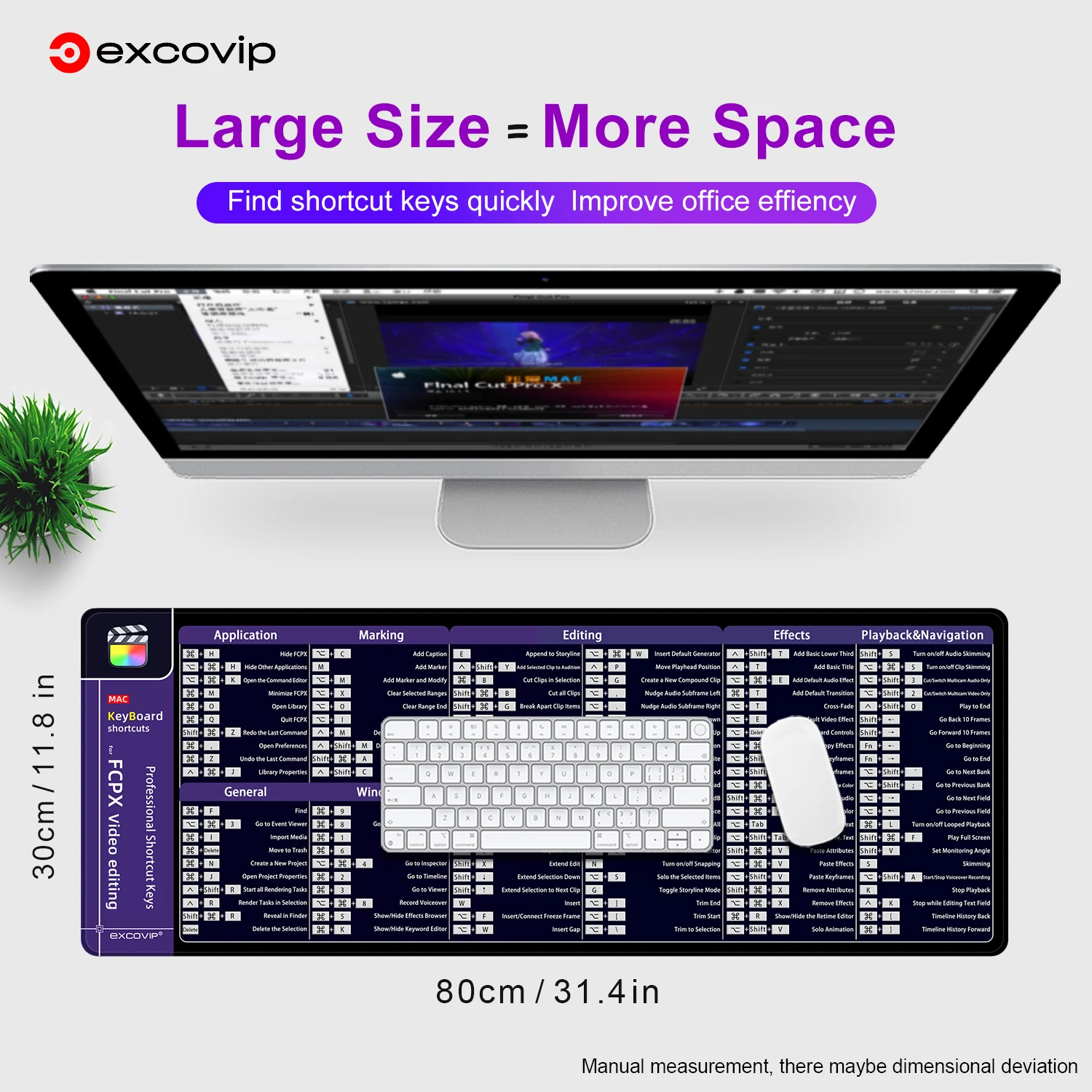 estendido Gaming Desk Mat, borda costurada, Software final, PS AI, Pr, Big